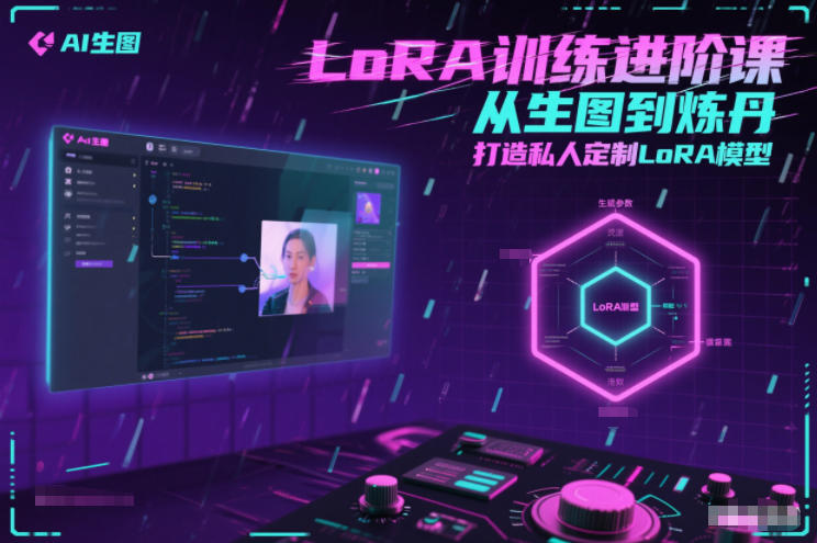 LoRA训练进阶课，从生图到炼丹，打造私人定制LoRA模型-极速搞钱云网创