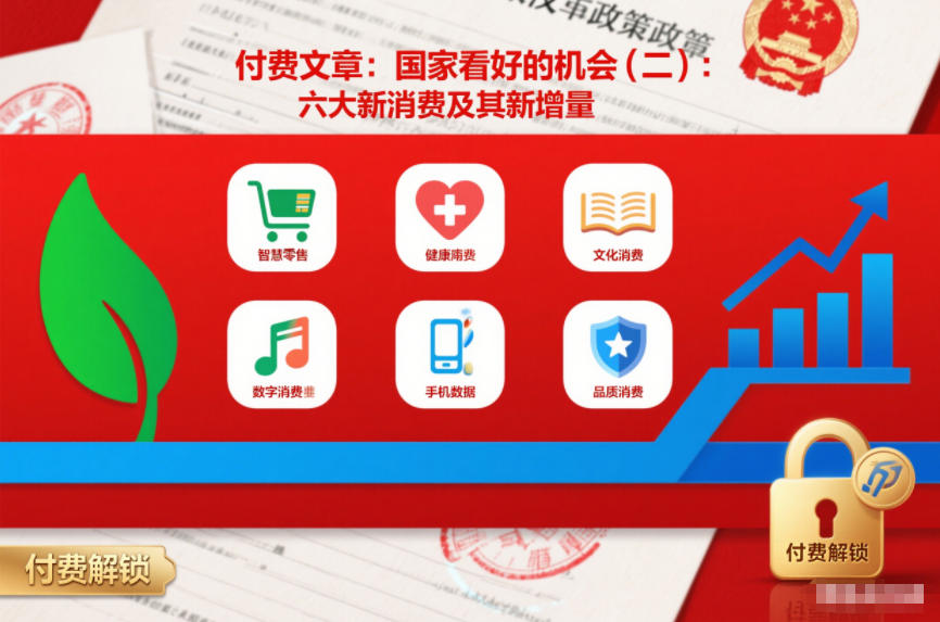付费文章：国家看好的机会(二)：六大新消费及其新增量-极速搞钱云网创