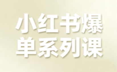 小红书爆单系列课，聚焦小红书电商全链路增长(更新)-小目标云网创