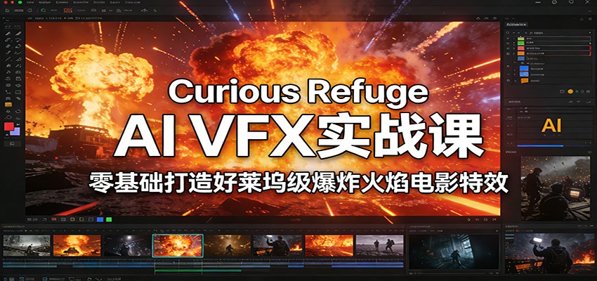 Curious Refuge AI VFX实战课，零基础打造好莱坞级爆炸火焰电影特效-小目标云网创